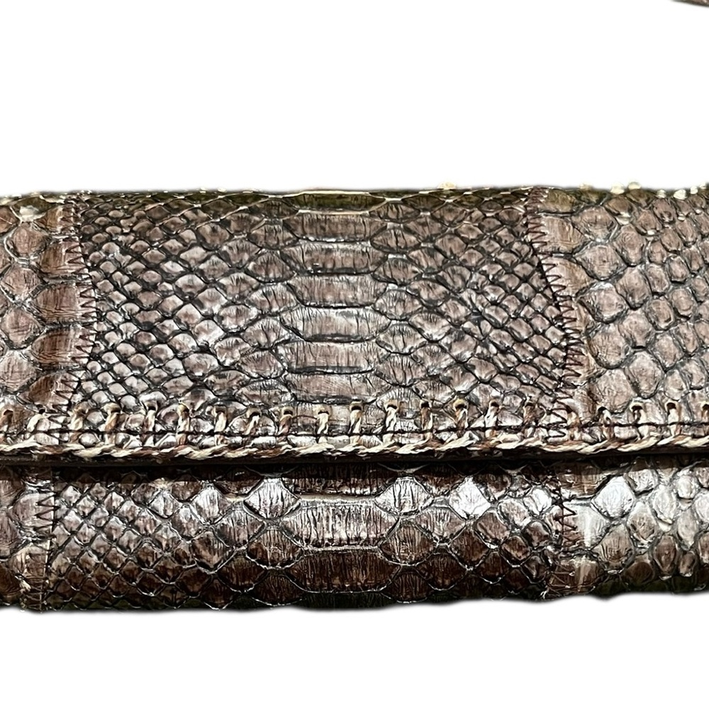 Carlis Falchi Snakeskin Wristlet Handbag - Picture 8 of 14
